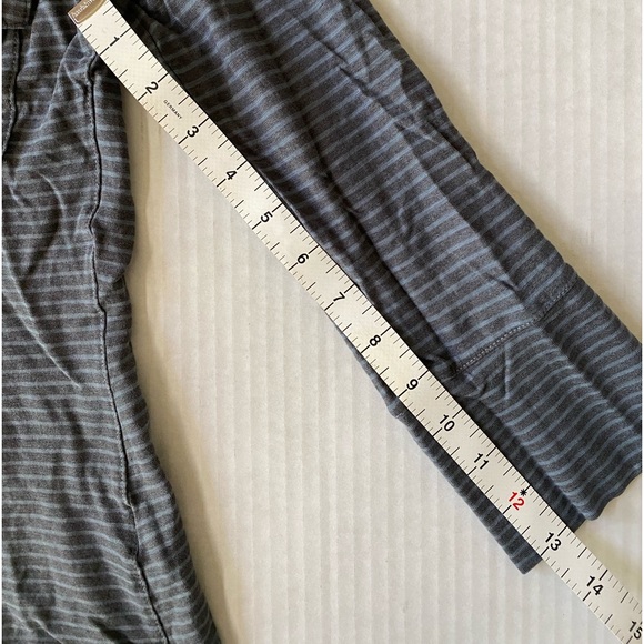 Standard James Perse blue and grey striped knit side panel shirt size 1 - Picture 9 of 14